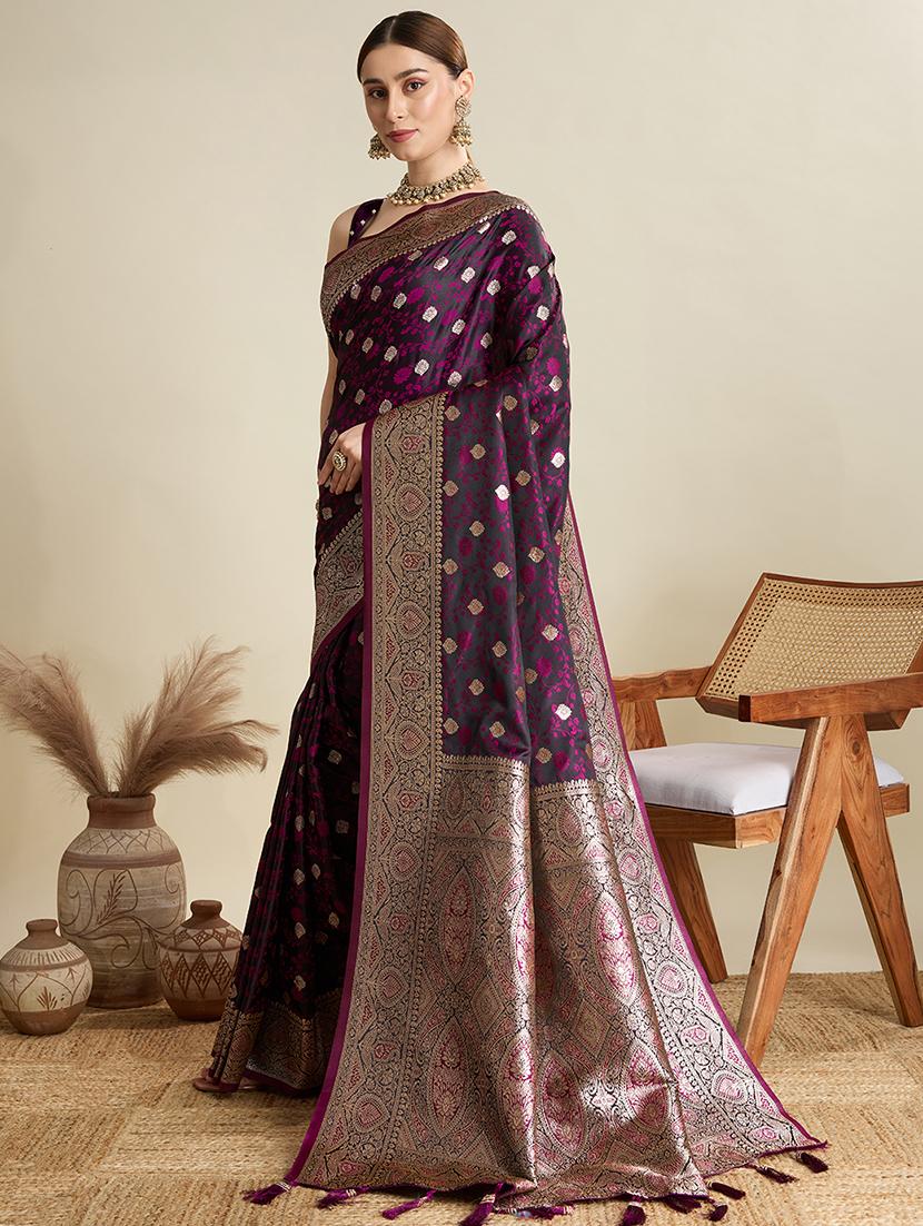 women self design banarasi saree with blouse - 22001360 - Standard Image - 4