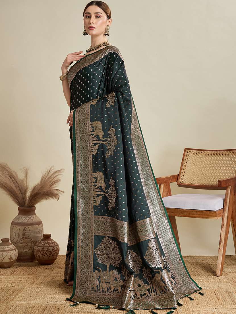 women self design banarasi saree with blouse - 22001362 -  Standard Image - 4