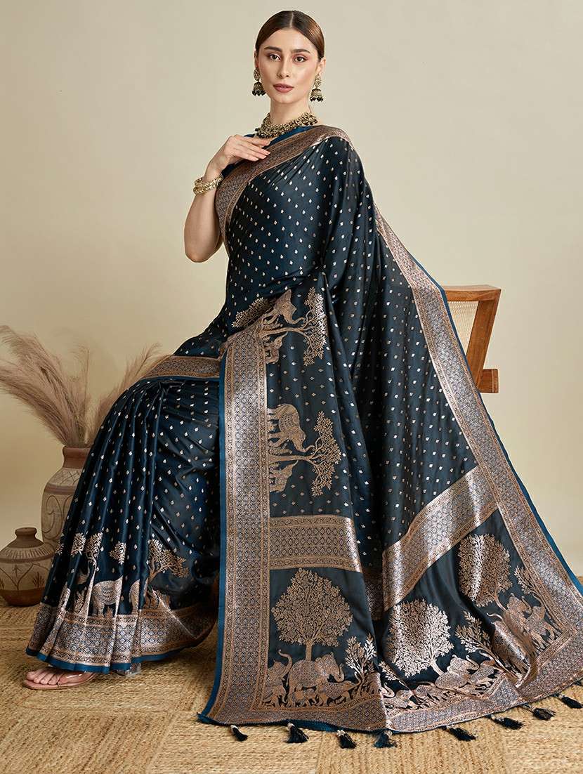 women self design banarasi saree with blouse - 22001363 - Standard Image - 4