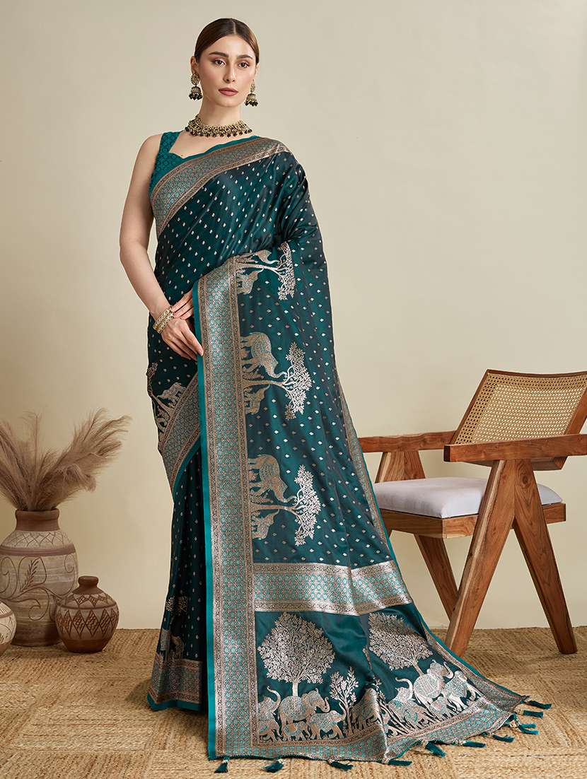 women self design banarasi saree with blouse - 22001364 -  Standard Image - 1