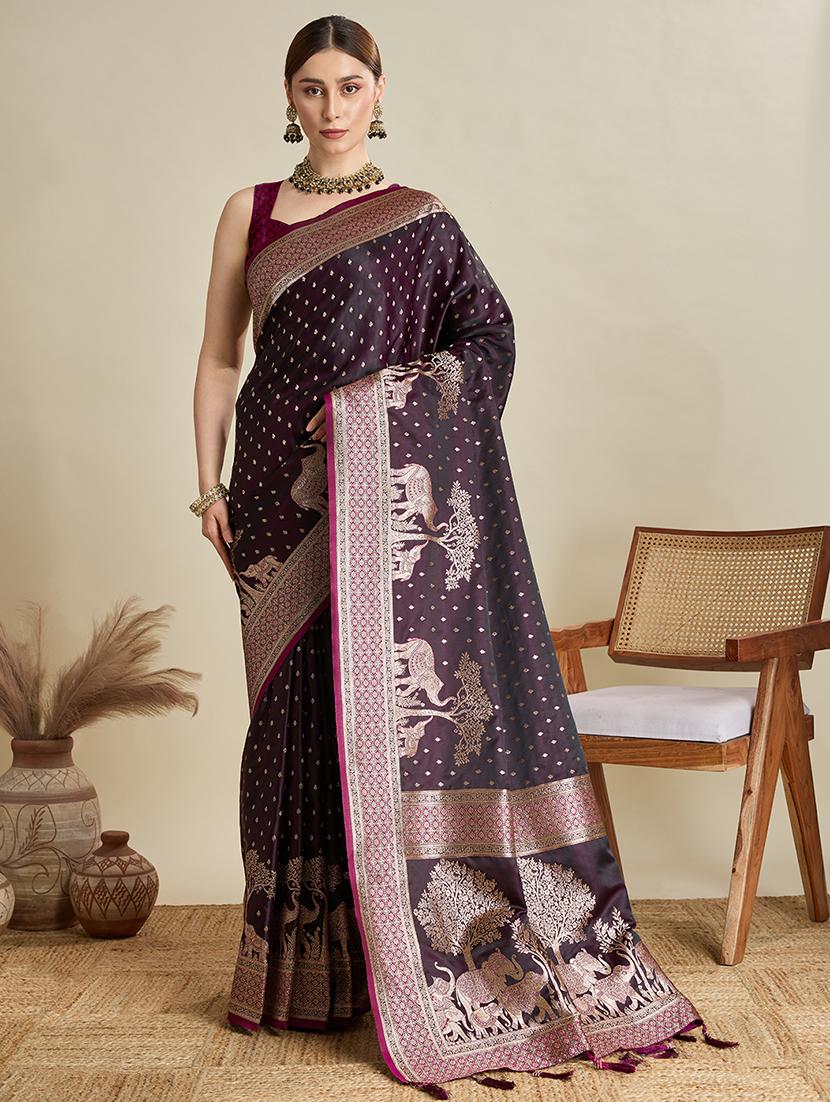women self design banarasi saree with blouse - 22001365 - Standard Image - 1