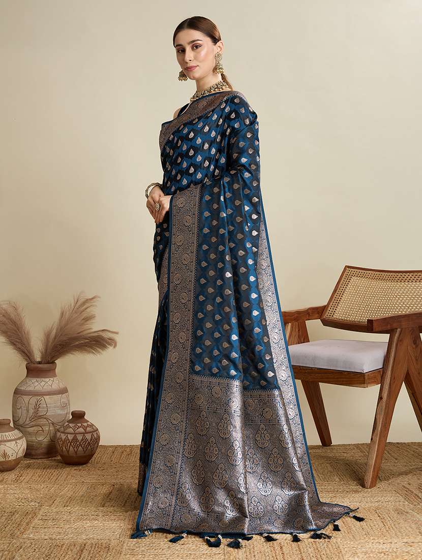 women self design banarasi saree with blouse - 22001369 -  Standard Image - 4