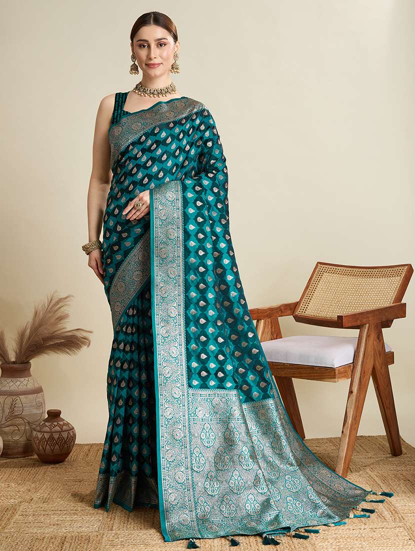 women self design banarasi saree with blouse - 22001370 -  Standard Image - 1