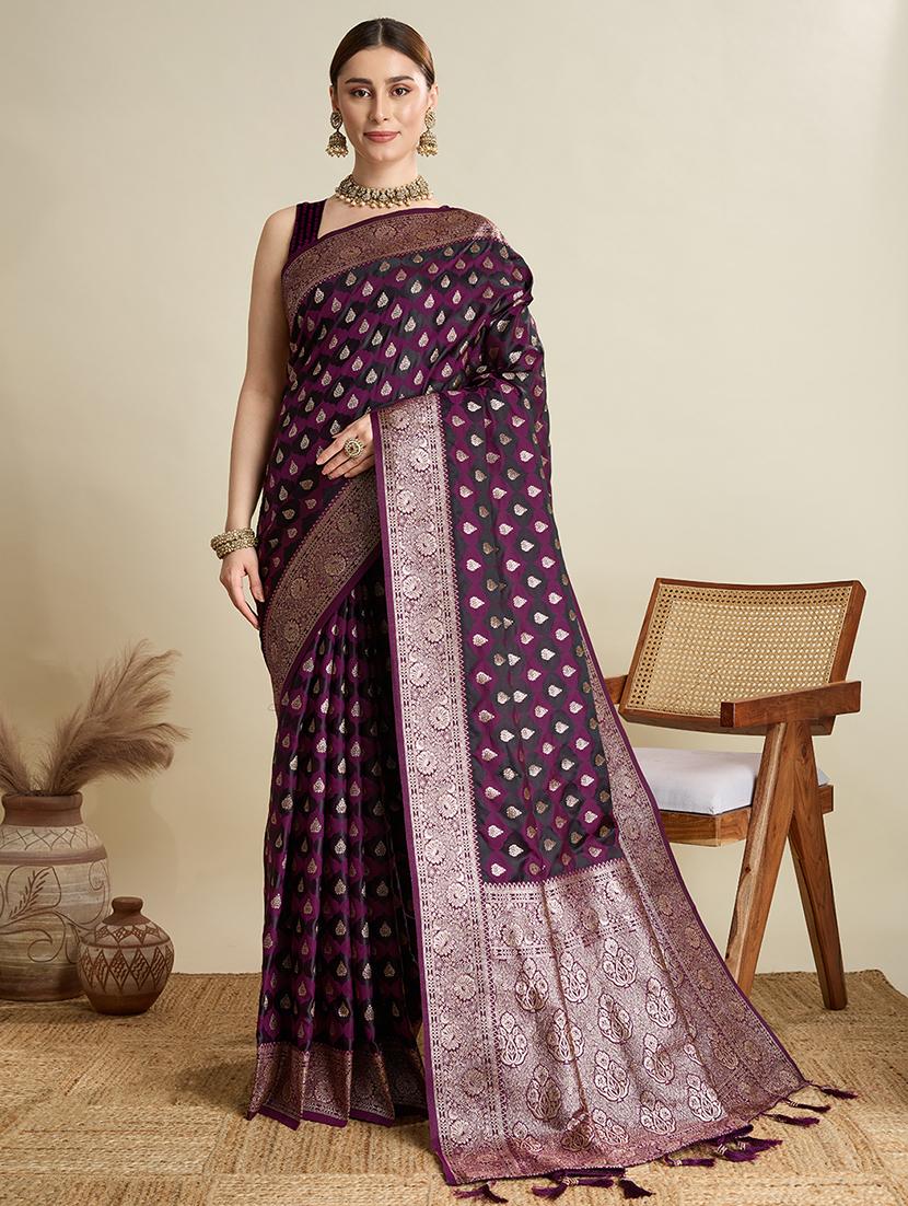 women self design banarasi saree with blouse - 22001371 - Standard Image - 1