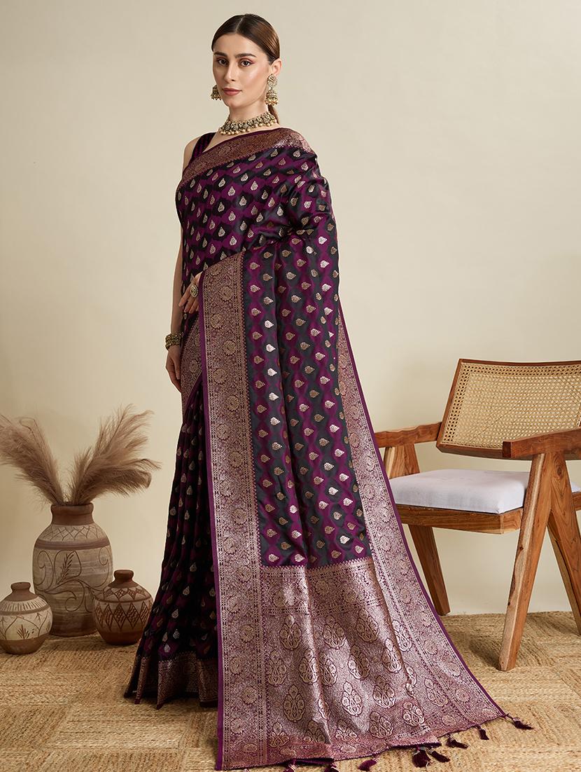 women self design banarasi saree with blouse - 22001371 - Standard Image - 4
