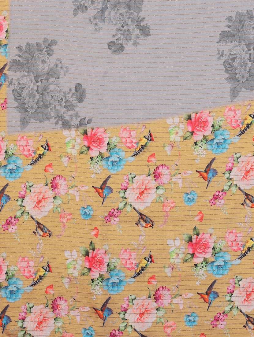 women floral printed bordered saree with blouse - 22001382 - Standard Image - 6