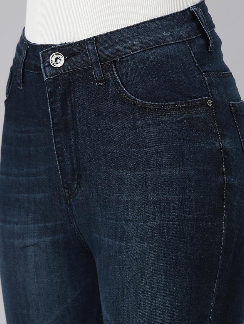women slash knee high rise skinny jean - 22001385 - Standard Image - 6