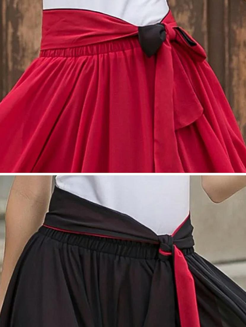 women solid high rise reversible flared maxi skirt - 22001725 - Standard Image - 4