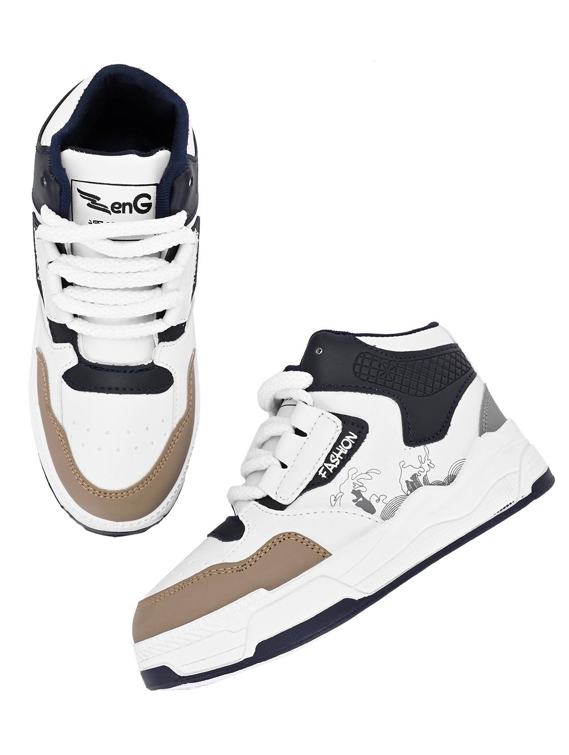 kids whire solid lace up sneaker - 22001727 - Standard Image - 4