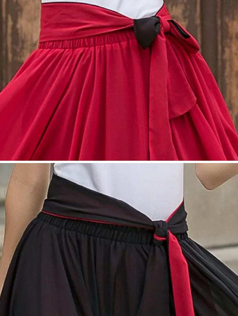 women solid high rise reversible flared maxi skirt - 22001731 - Standard Image - 4