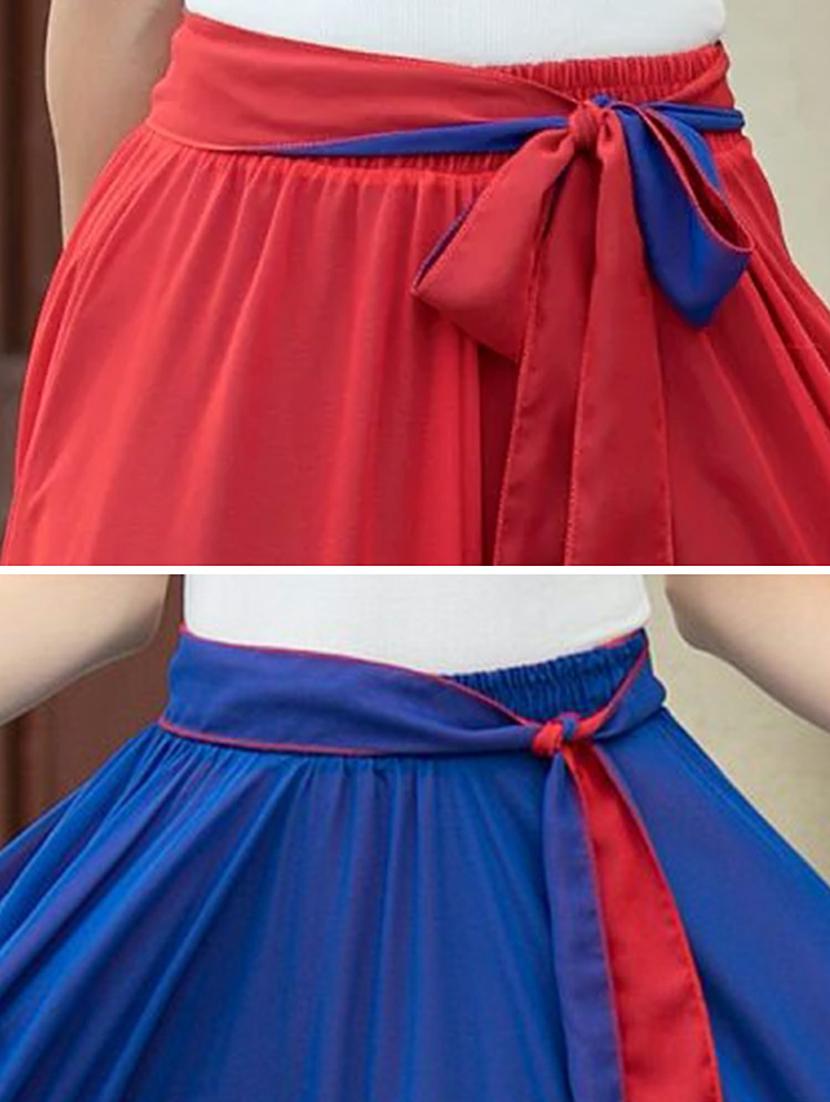 women solid high rise reversible flared maxi skirt - 22001732 - Standard Image - 4