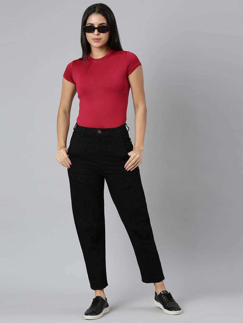women solid mid rise mom fit jean - 22001874 - Standard Image - 1