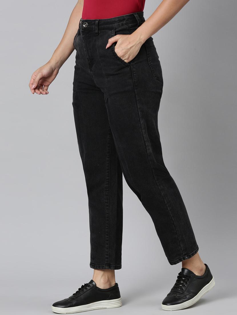 women washed mid rise mom fit jean - 22001875 - Standard Image - 4