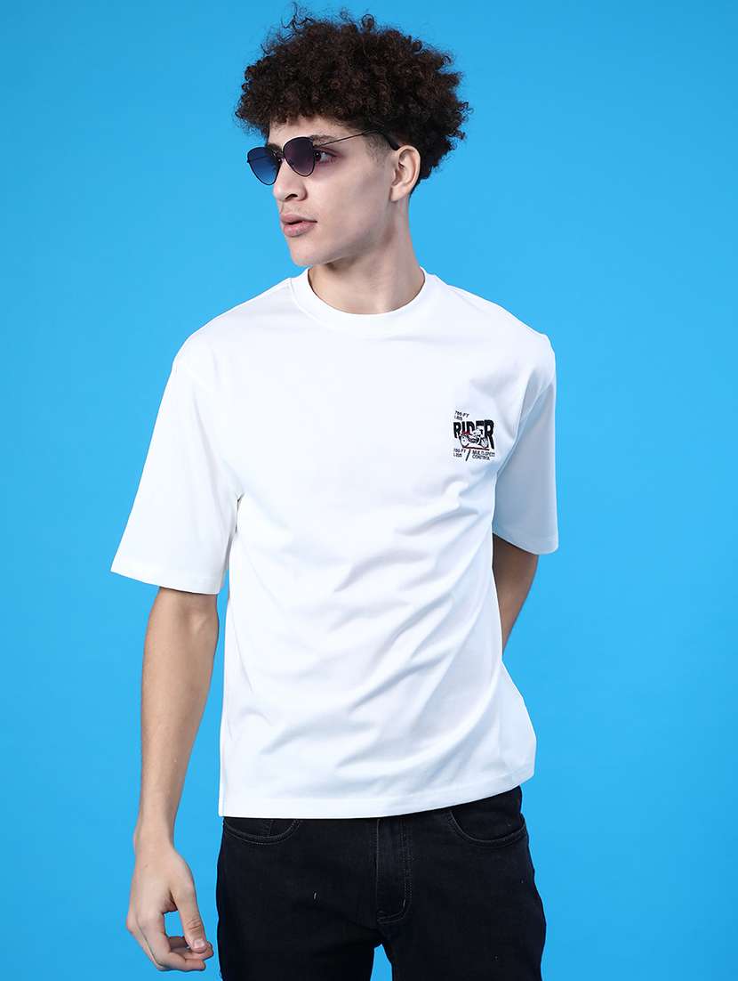 men back print short sleeve regular fit t-shirt