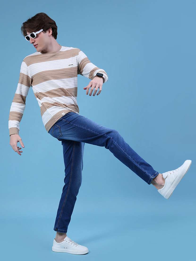 Men Solid Mid Rise Slim Fit Jean - 22002020 -  Standard Image - 4