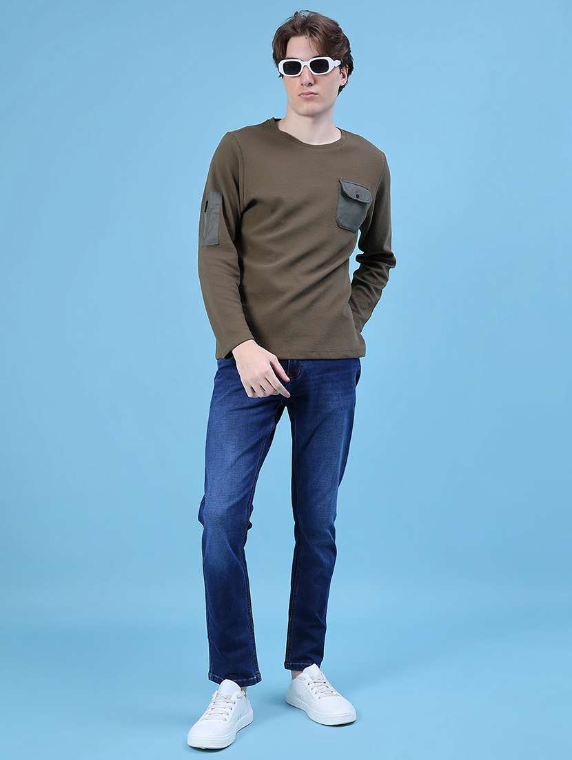 Men Solid Mid Rise Slim Fit Jean - 22002044 -  Standard Image - 4
