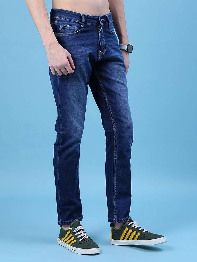 men solid mid rise slim fit jean - 22002046 -  Standard Image - 1