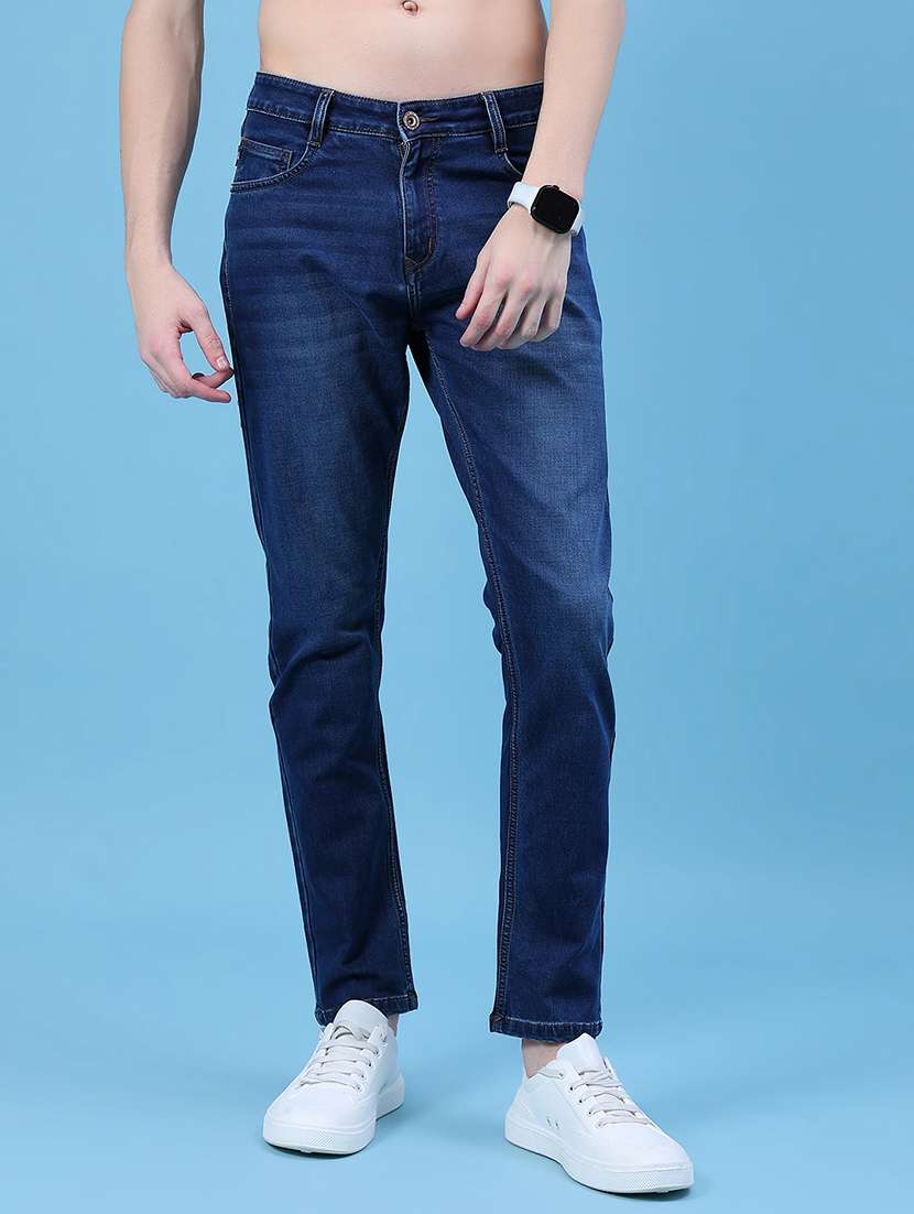 men solid mid rise slim fit jean - 22002052 -  Standard Image - 1