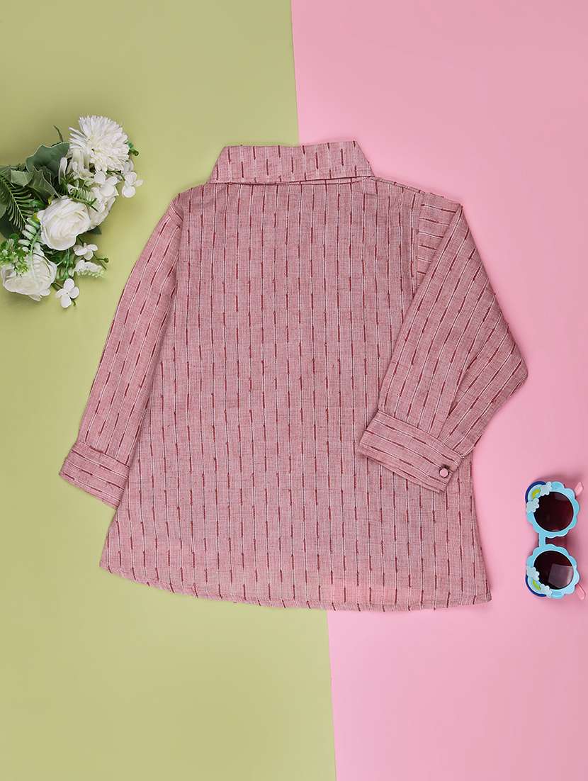 girls self design three quarter sleeve top - 22002092 -  Standard Image - 1