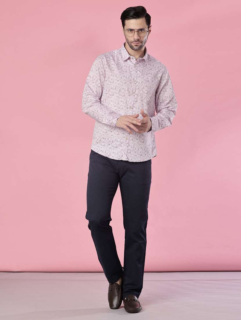 men solid mid rise casual chinos - 22002126 -  Standard Image - 4