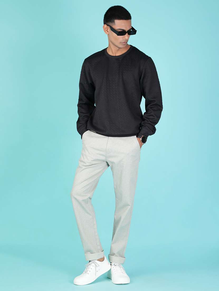 men solid mid rise casual chino - 22002135 -  Standard Image - 4