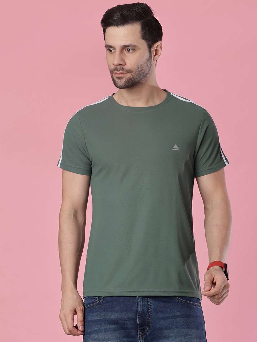 men taped short sleeve slim fit t-shirt - 22002270 -  Standard Image - 1