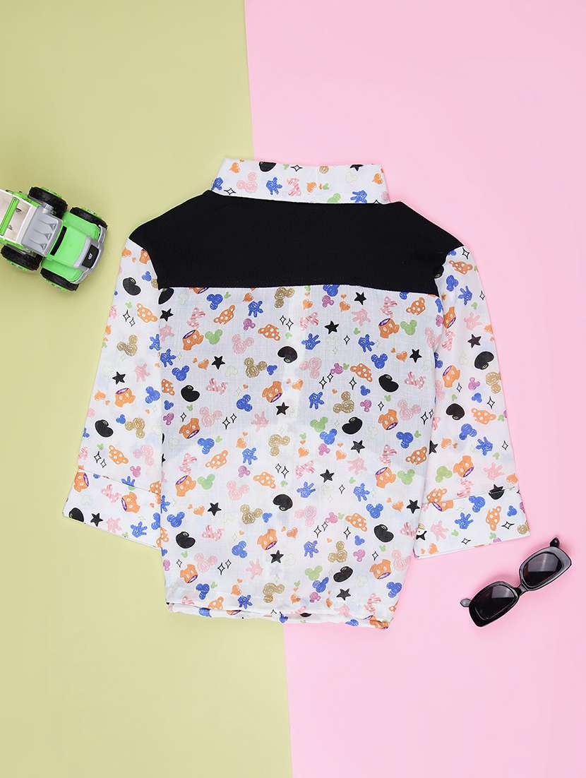 girls printed three quarter sleeve top - 22002283 -  Standard Image - 1