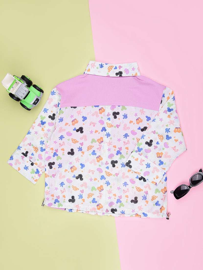 girls printed long sleeve shirt - 22002286 -  Standard Image - 1