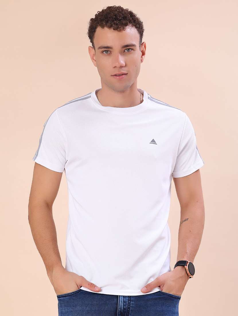 men solid short sleeve slim fit t-shirt - 22002289 -  Standard Image - 1