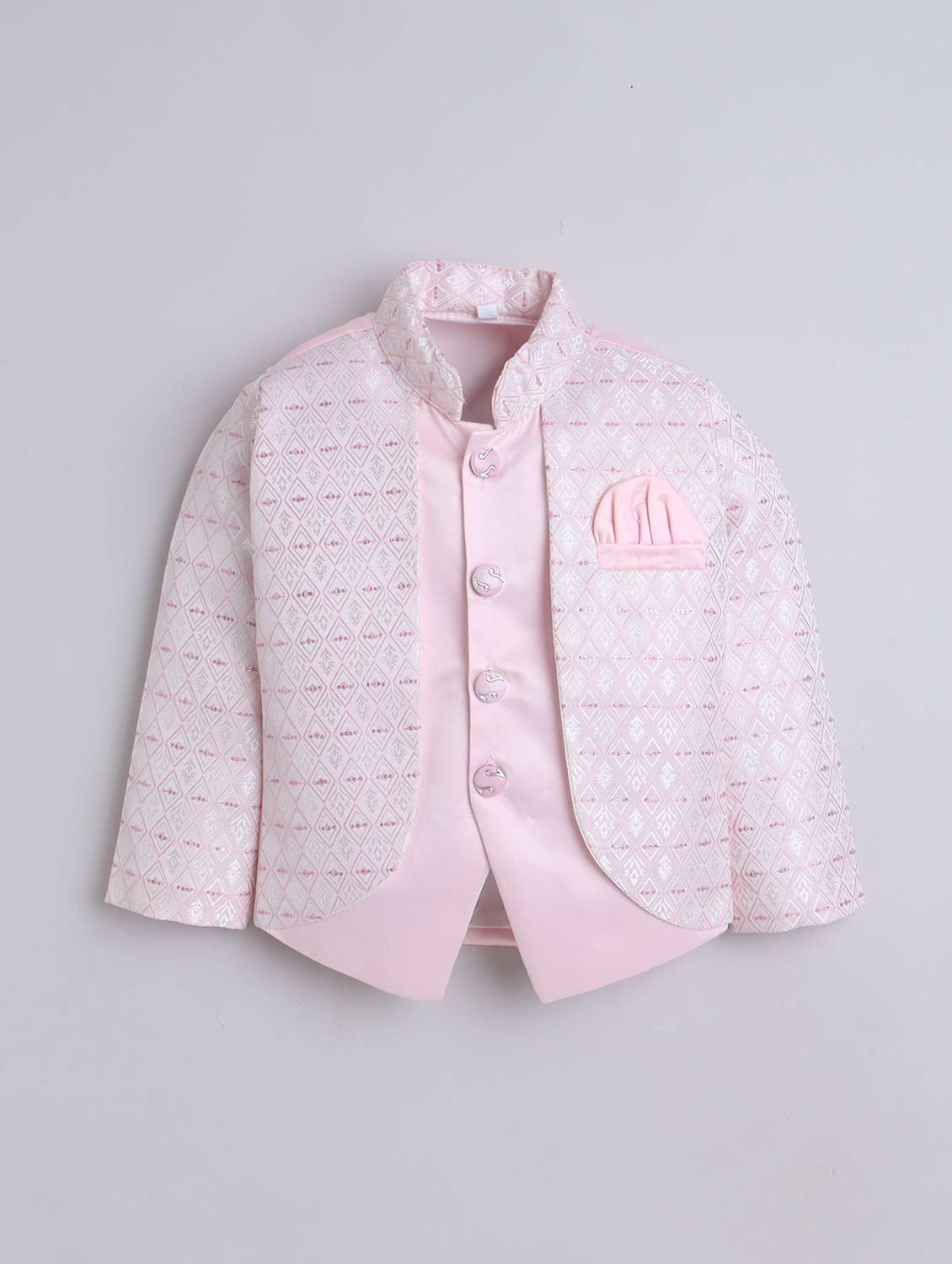 boys self designed long sleeve blazer and trouser set - 22002427 -  Standard Image - 4