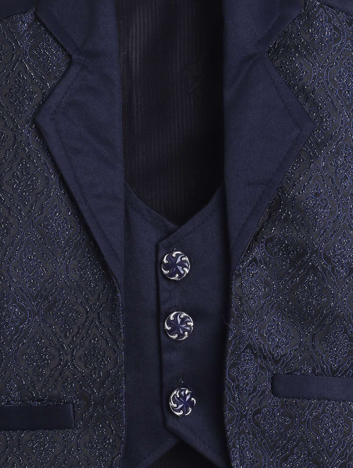 boys printed shirt and trouser with waistcoat - 22002438 -  Standard Image - 4