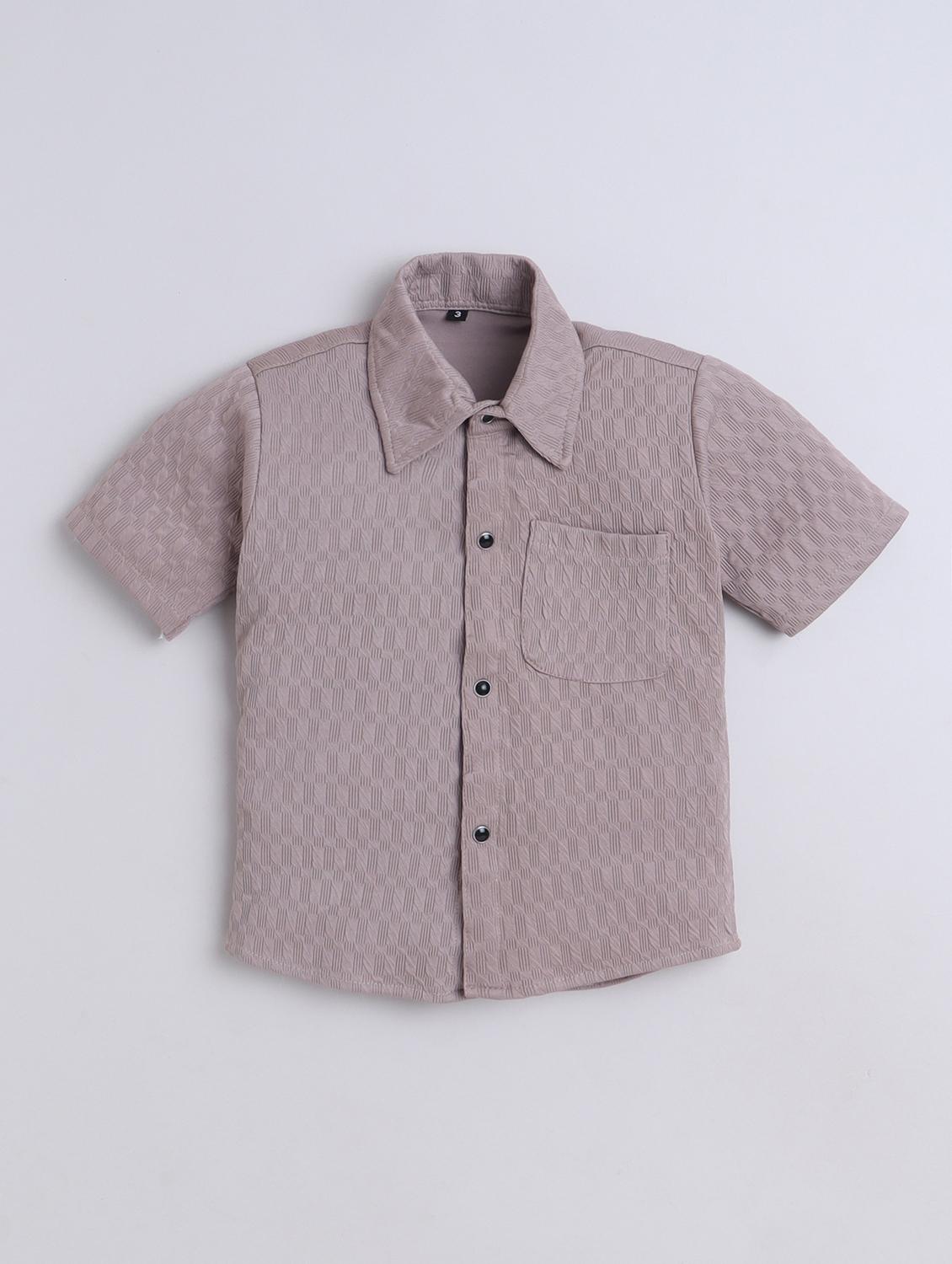 boys self designed shirt and short co-ord set - 22002444 - Standard Image - 4