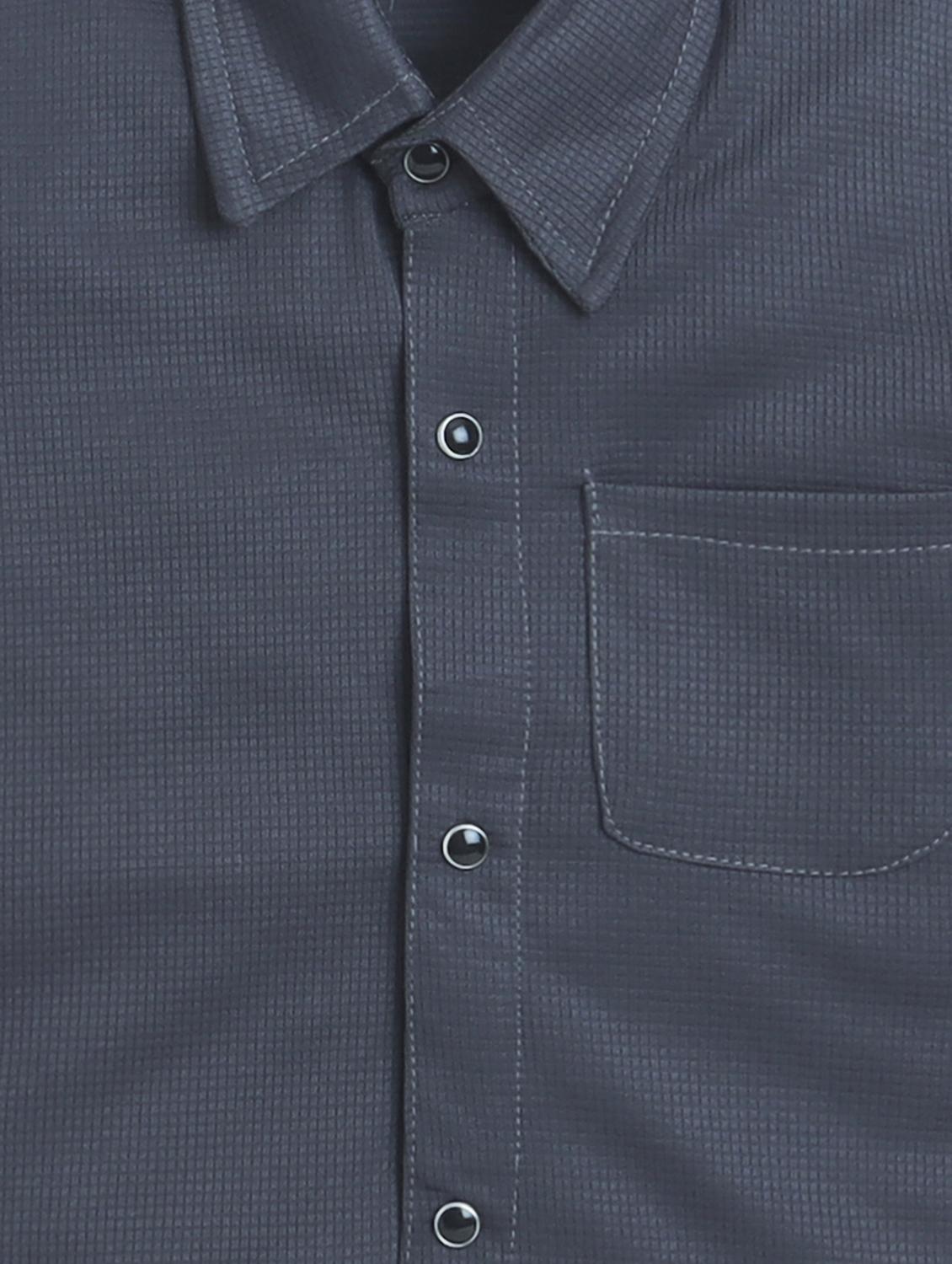 boys solid shirt and short co-ord set - 22002448 - Standard Image - 4
