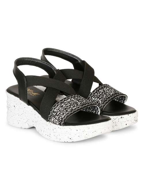 women black back strap platforms wedge - 22002449 -  Standard Image - 0