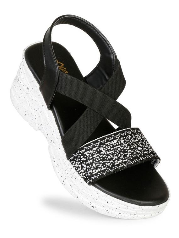 women black back strap platforms wedge - 22002449 -  Standard Image - 1