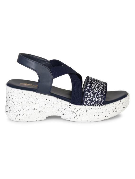 women blue back strap platforms wedge - 22002450 -  Standard Image - 1