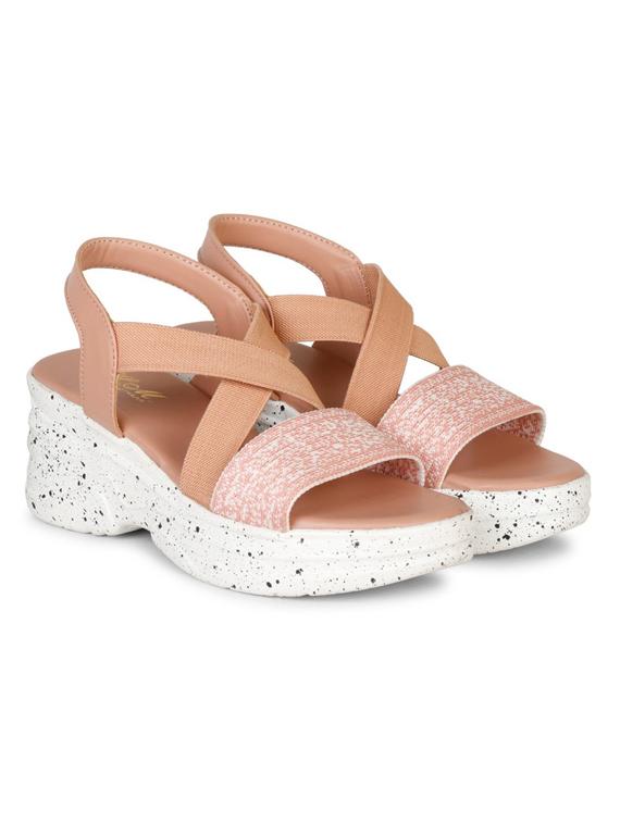 women pink back strap platforms wedge - 22002451 -  Zoom Image - 0