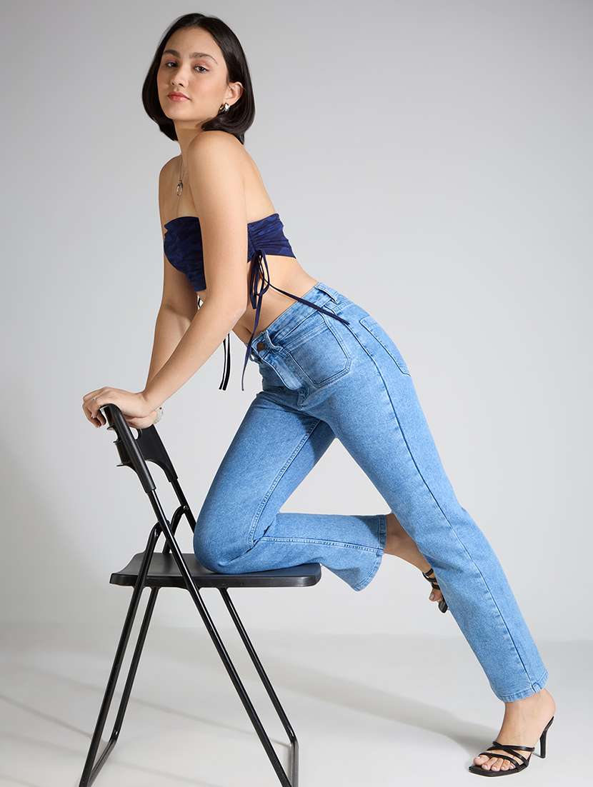 women solid mid rise straight fit jean - 22002478 - Standard Image - 4