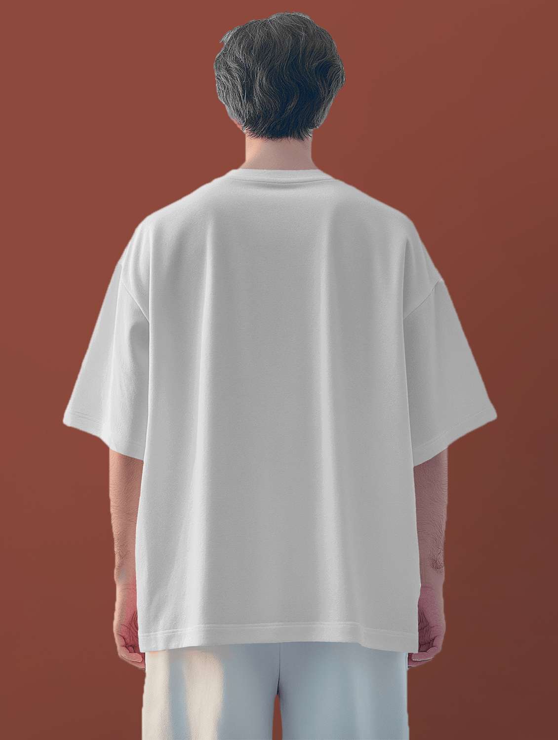 white cotton blend oversized tshirt - 22002485 -  Standard Image - 1