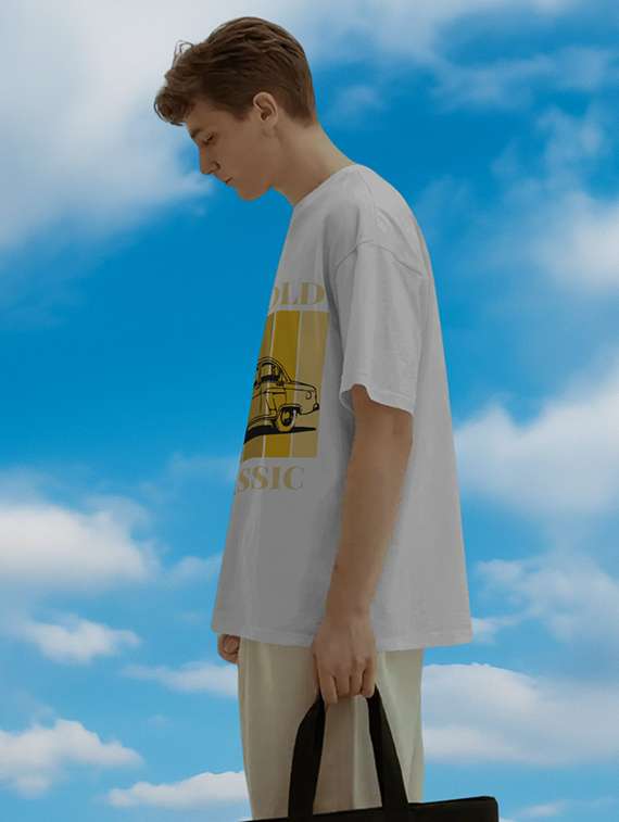 men printed short sleeve oversized t-shirt - 22002501 -  Standard Image - 1