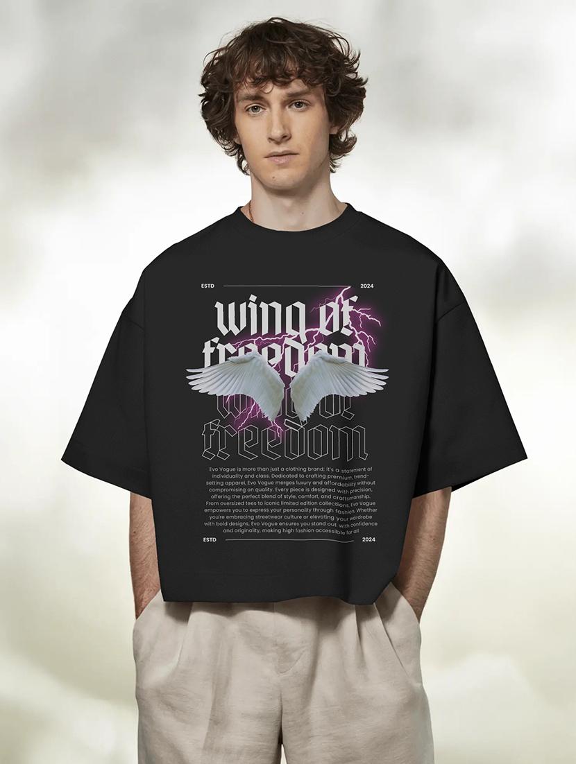 men printed short sleeve oversized t-shirt - 22002517 - Zoom Image - 0