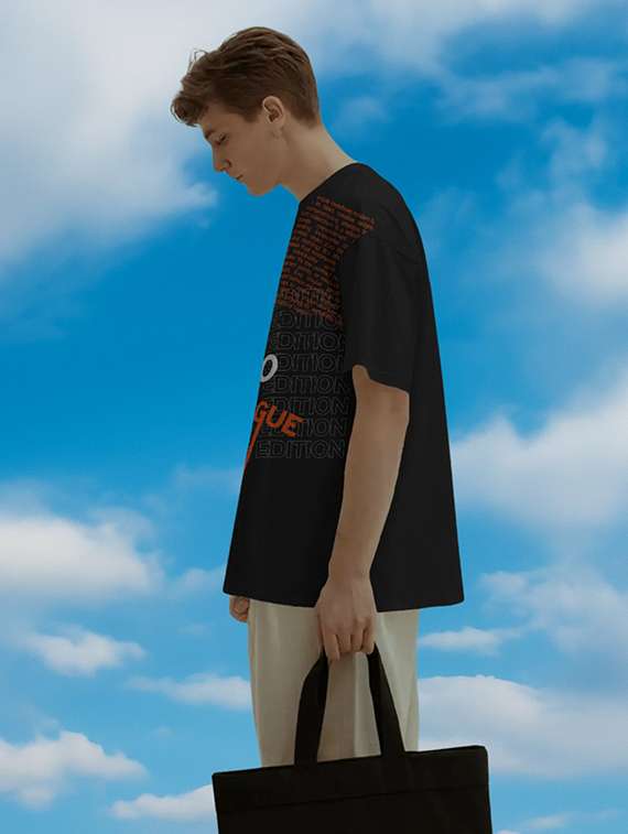 men printed short sleeve oversized t-shirt - 22002520 -  Standard Image - 1