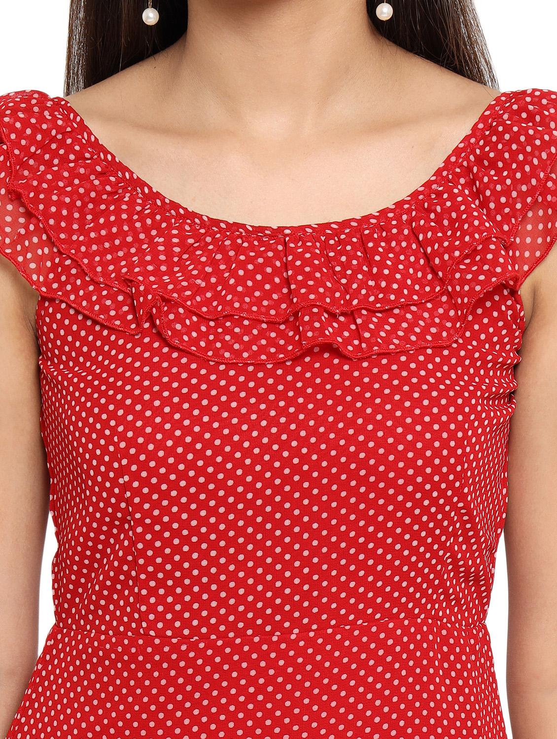 women polka dot sleeveless a-line dress - 22002944 - Standard Image - 4