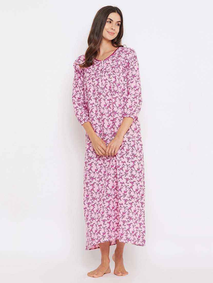 women floral print maternity wear nighty - 22002955 -  Standard Image - 1