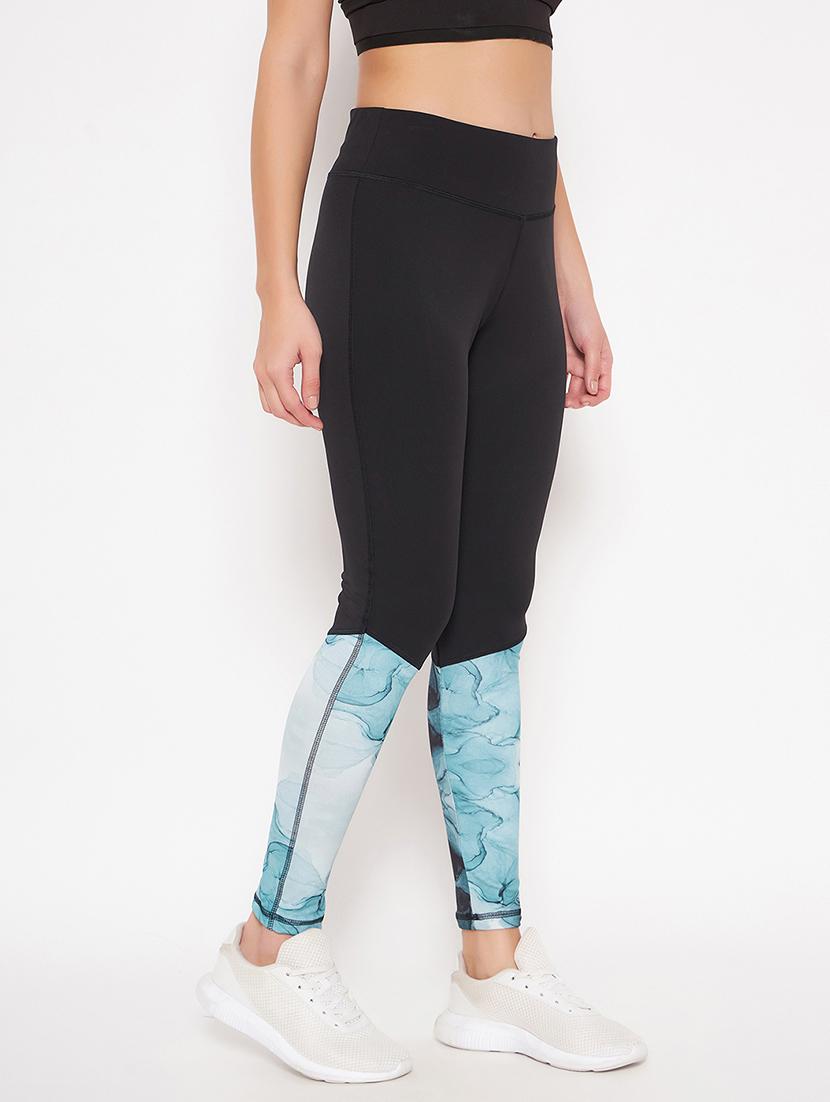 women printed high rise gym tight - 22002958 -  Standard Image - 1