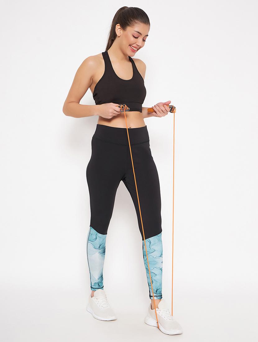 women printed high rise gym tight - 22002958 - Standard Image - 4