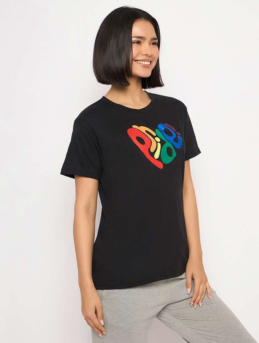 women printed short sleeve regular fit t-shirt - 22003006 -  Standard Image - 1