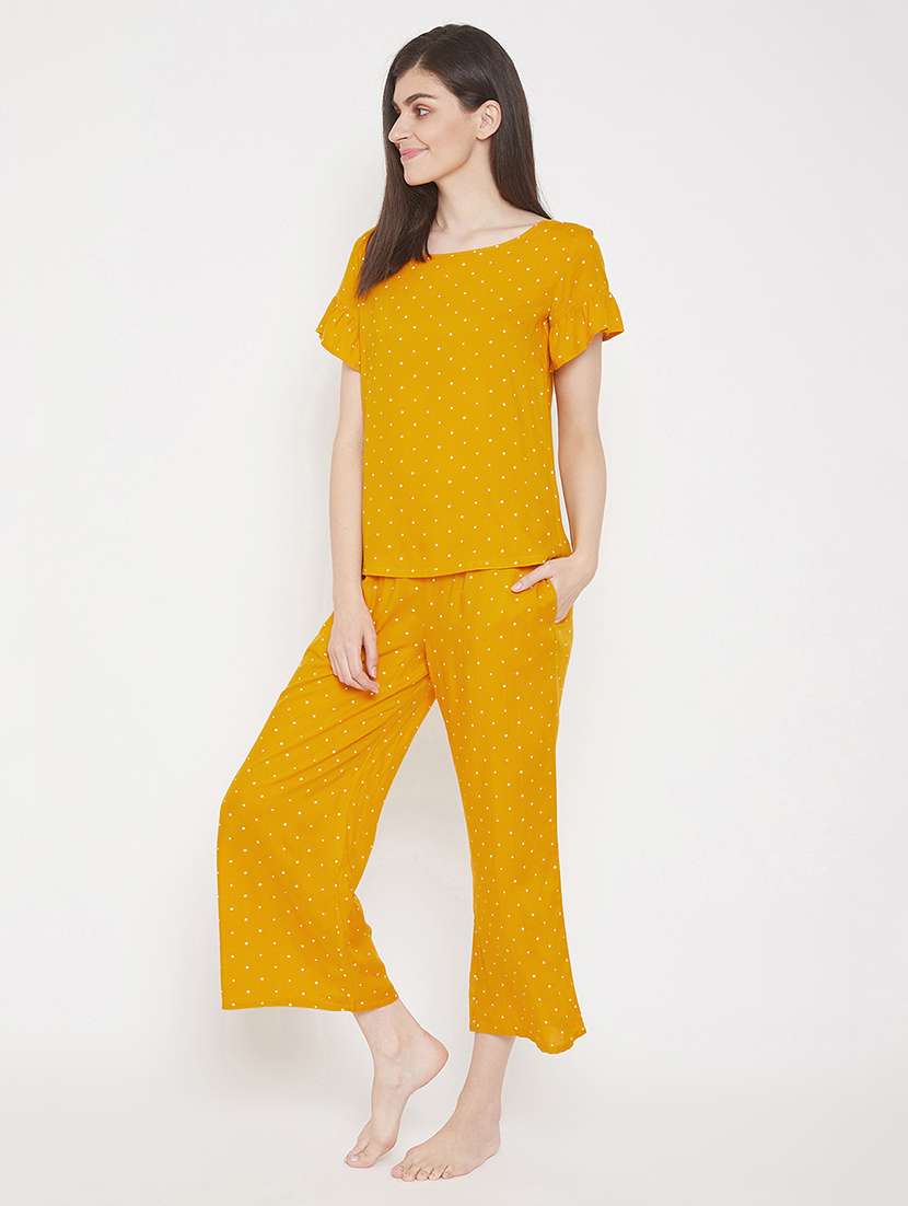 women polka doted nightwear pyjama set - 22003127 -  Standard Image - 1