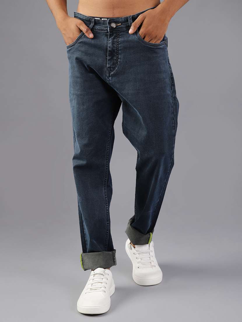 men plain mid rise full length jean - 22003229 -  Standard Image - 1