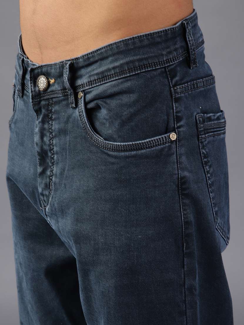 men plain mid rise full length jean - 22003229 -  Standard Image - 4